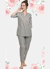 White Colour MESMORA MF Night Wear Cotton Top With Bottom Heavy Night Suit Collection 2535